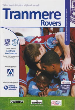 Tranmere Rovers v Sheffield Wednesday Match Programme 2011-02-15